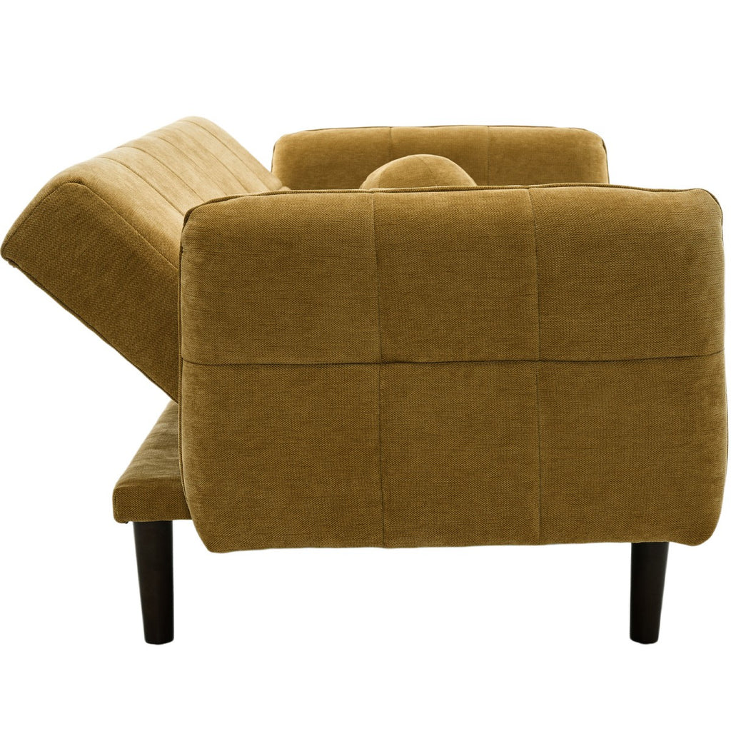 Pavia - Canapé Convertible 3 Places en Tissu Chenille - Bronze