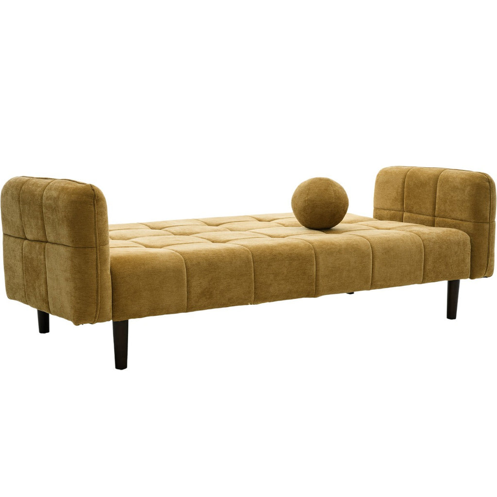 Pavia - Canapé Convertible 3 Places en Tissu Chenille - Bronze