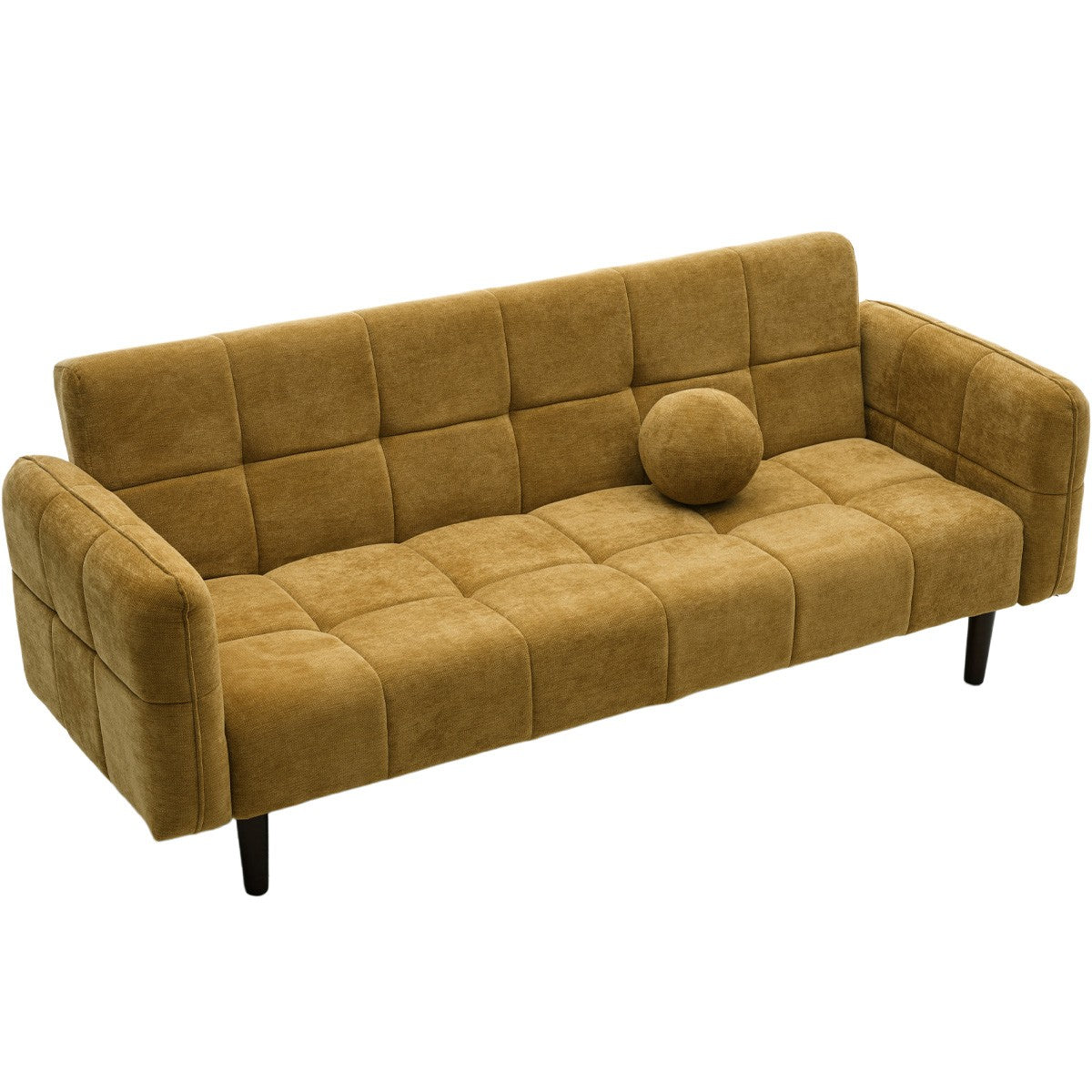 Pavia - Canapé Convertible 3 Places en Tissu Chenille - Bronze