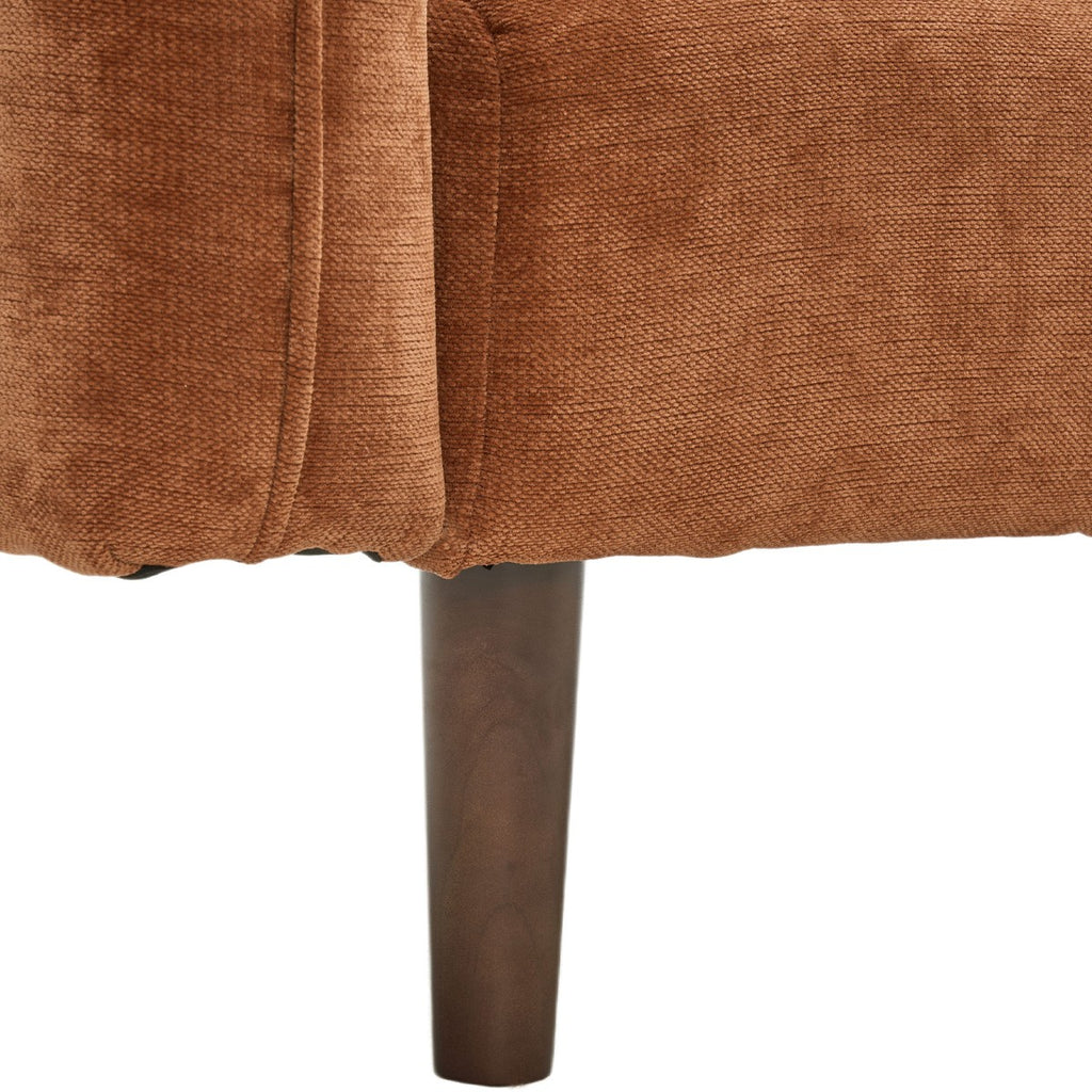 Pavia - Canapé Convertible 3 Places en Tissu Chenille - Terracotta