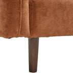 Pavia - Canapé Convertible 3 Places en Tissu Chenille - Terracotta