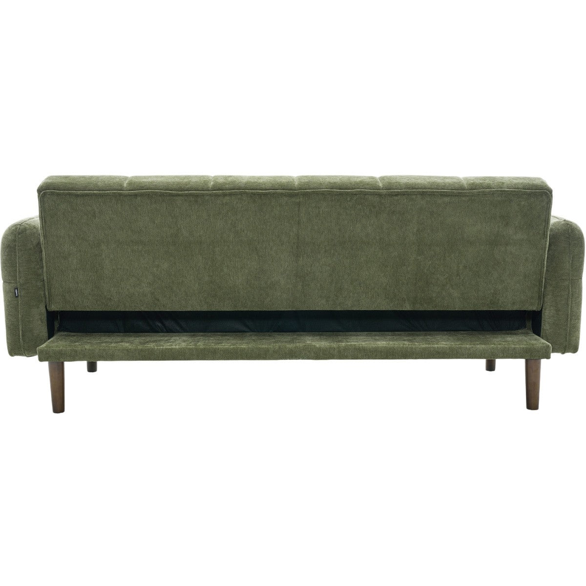 Pavia - Canapé Convertible 3 Places en Tissu Chenille - Vert Olive