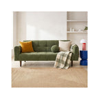 Pavia - Canapé Convertible 3 Places en Tissu Chenille - Vert Olive