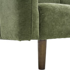 Pavia - Canapé Convertible 3 Places en Tissu Chenille - Vert Olive