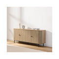 Solna - Buffet 4 Portes Couleur Chêne 168 cm - Bois