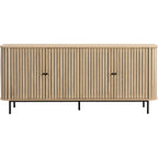 Solna - Buffet 4 Portes Couleur Chêne 168 cm - Bois