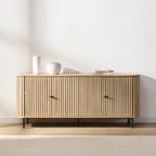 Solna - Buffet 4 Portes Couleur Chêne 168 cm - Bois