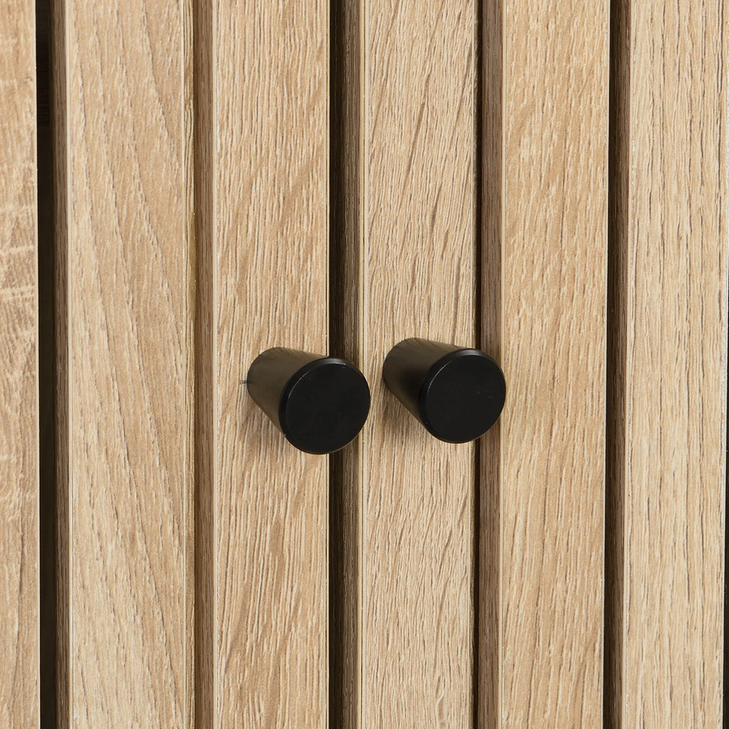 Solna - Buffet 4 Portes Couleur Chêne 168 cm - Bois