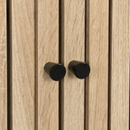 Solna - Buffet 4 Portes Couleur Chêne 168 cm - Bois