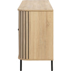 Solna - Buffet 4 Portes Couleur Chêne 168 cm - Bois