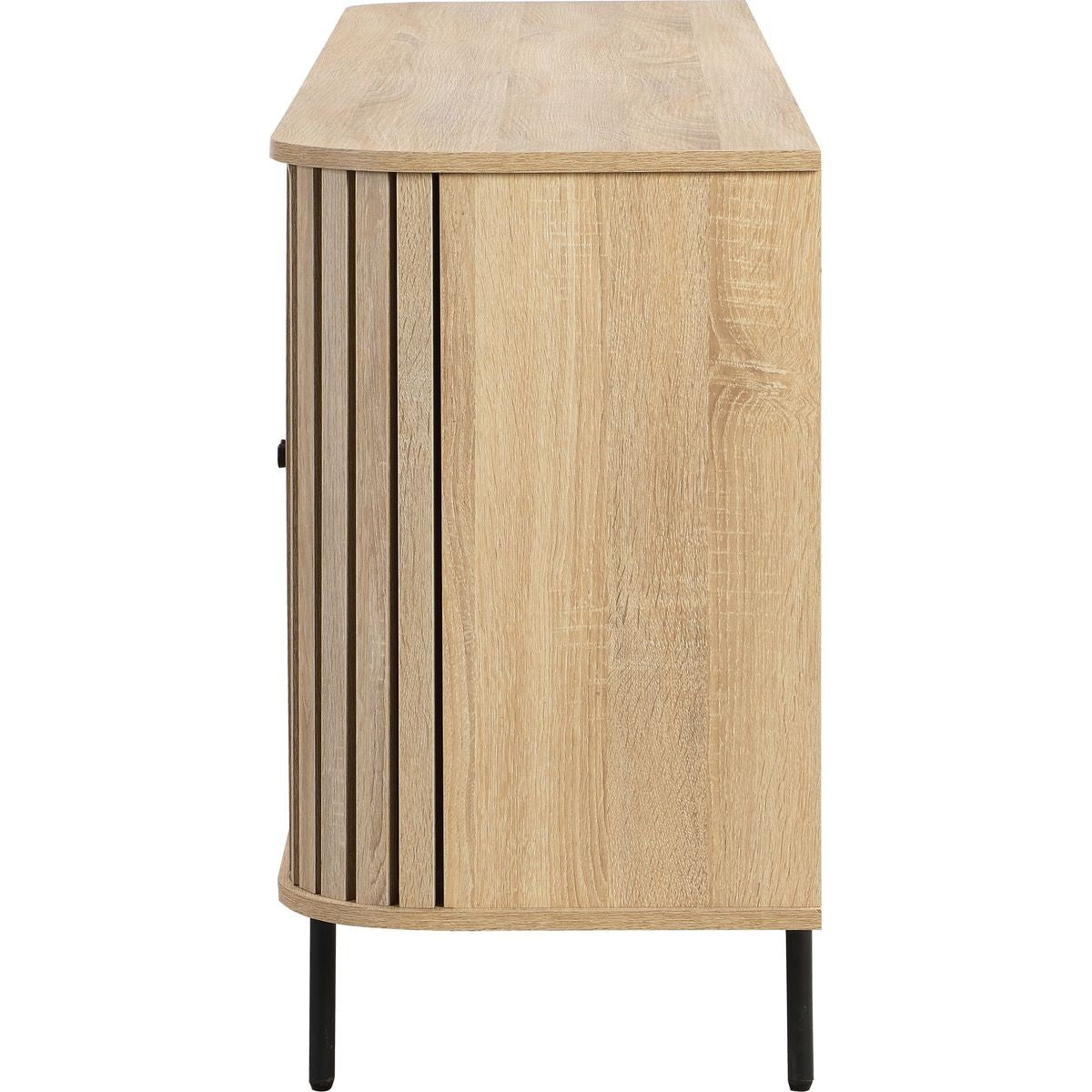 Solna - Buffet 4 Portes Couleur Chêne 168 cm - Bois