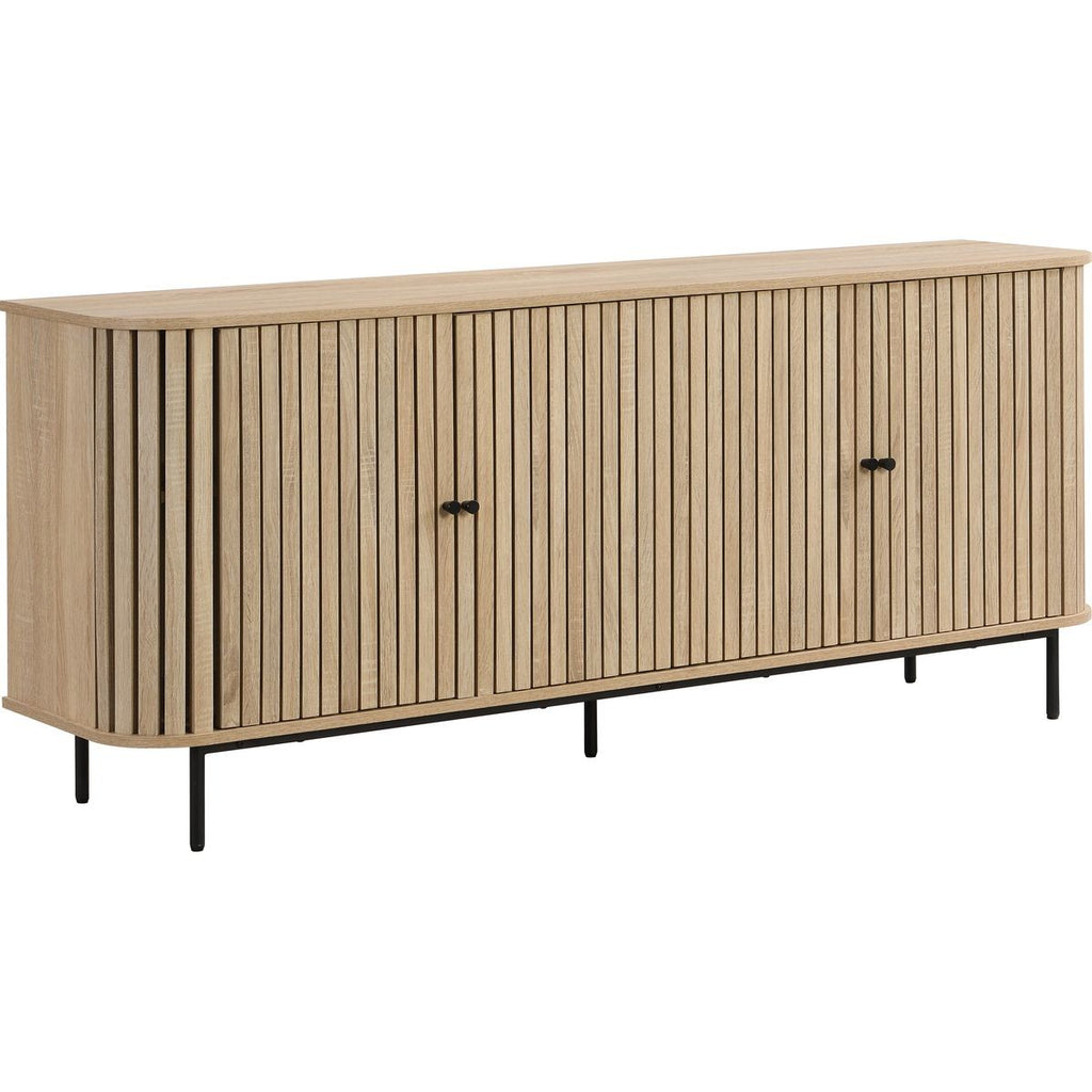 Solna - Buffet 4 Portes Couleur Chêne 168 cm - Bois