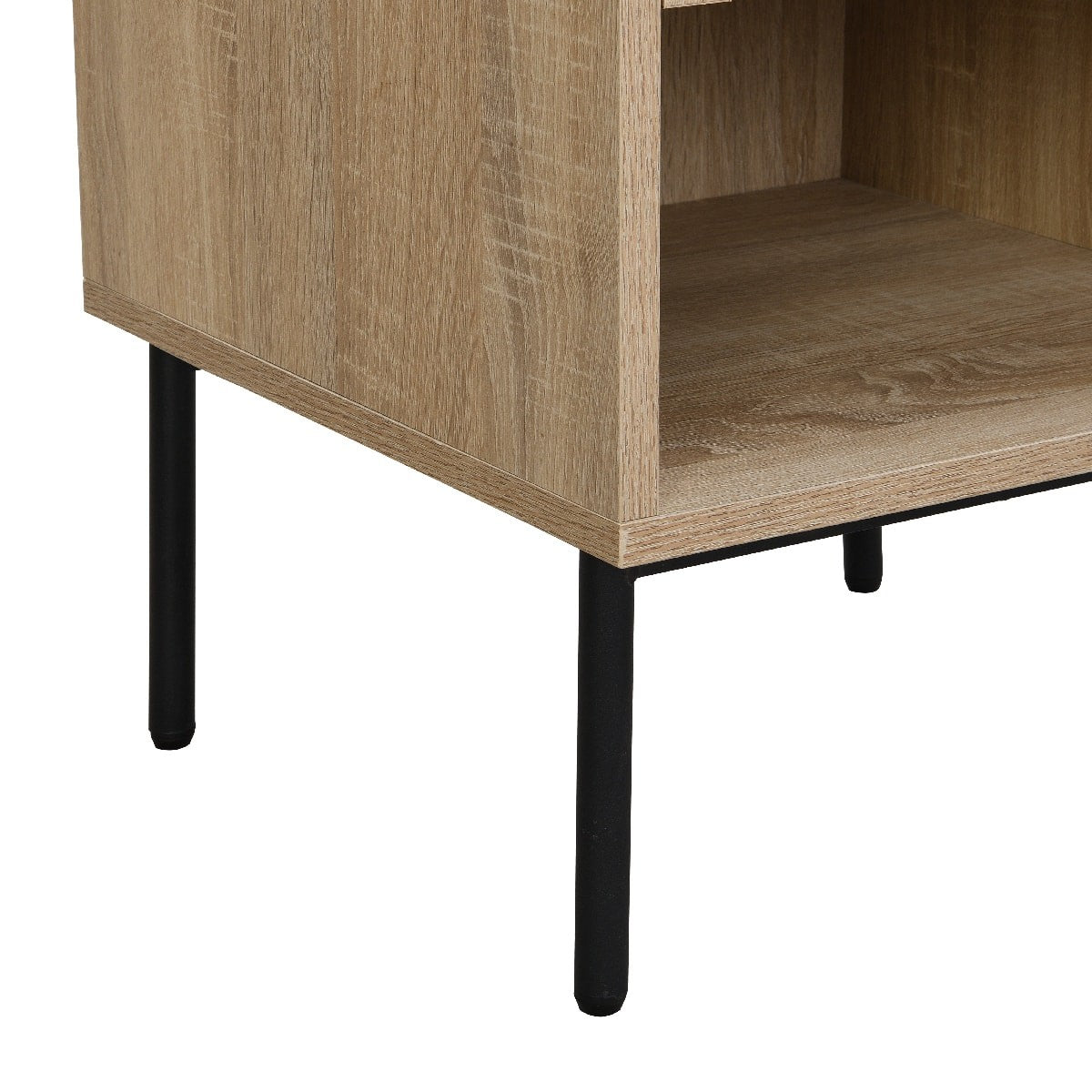Solna - Table de Chevet 1 Tiroir Couleur Chêne 40 cm - Bois