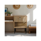 Solna - Table de Chevet 1 Tiroir Couleur Chêne 40 cm - Bois