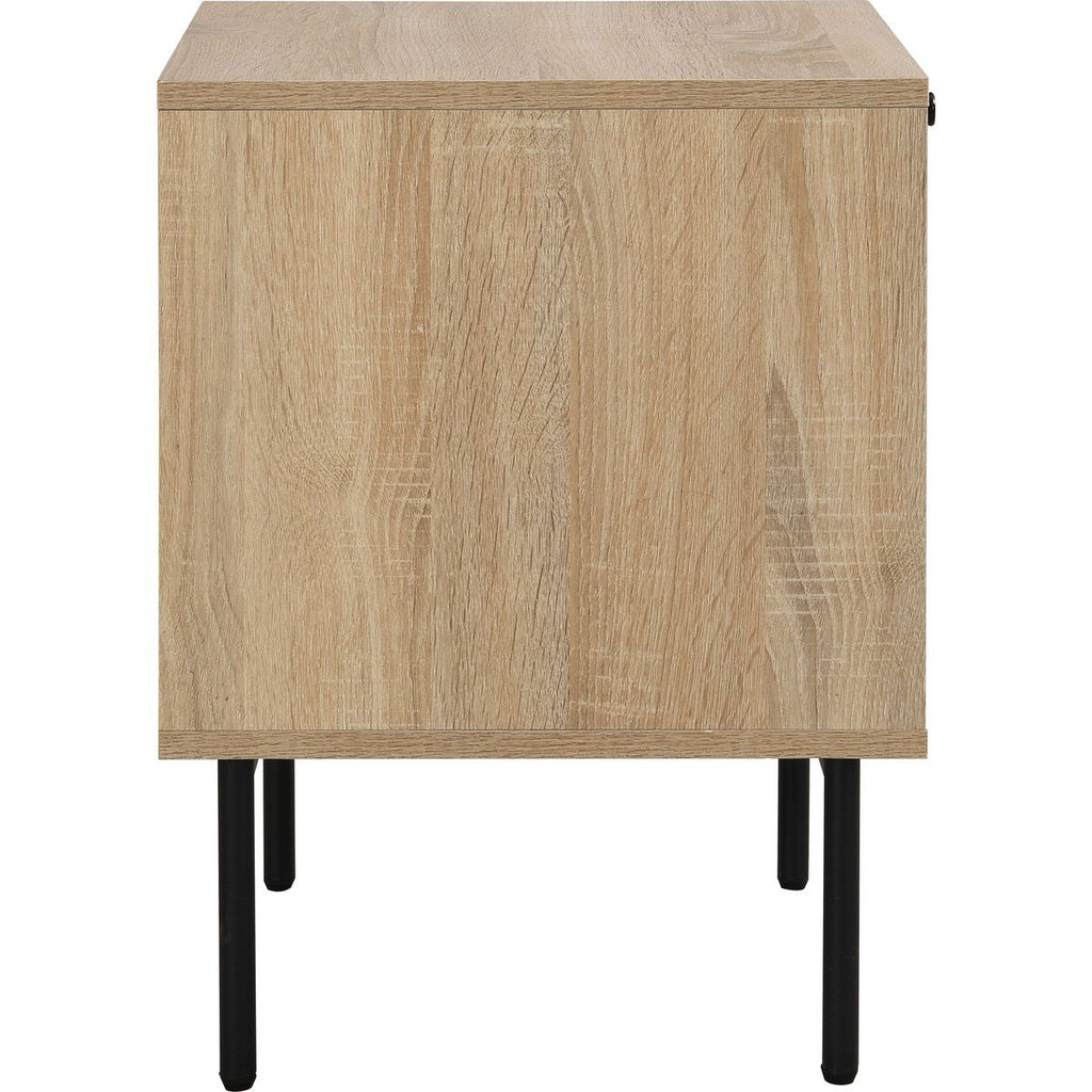 Solna - Table de Chevet 1 Tiroir Couleur Chêne 40 cm - Bois