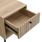 Solna - Table de Chevet 1 Tiroir Couleur Chêne 40 cm - Bois