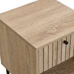 Solna - Table de Chevet 1 Tiroir Couleur Chêne 40 cm - Bois