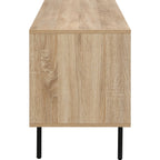 Solna - Meuble TV 2 Portes Couleur Chêne 160 cm - Bois