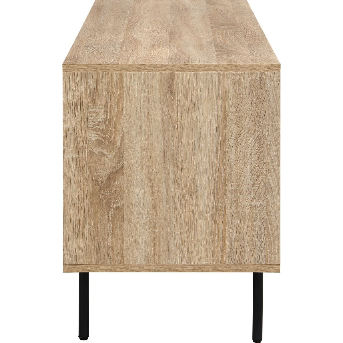 Solna - Meuble TV 2 Portes Couleur Chêne 160 cm - Bois