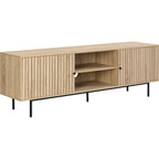 Solna - Meuble TV 2 Portes Couleur Chêne 160 cm - Bois
