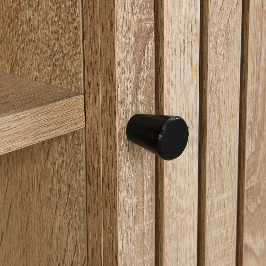 Solna - Meuble TV 2 Portes Couleur Chêne 160 cm - Bois