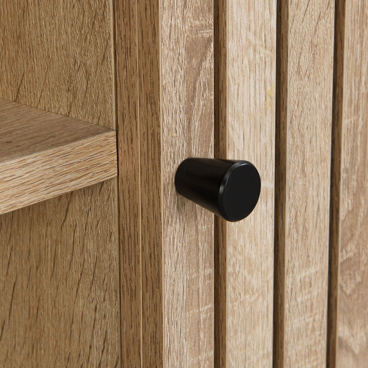 Solna - Meuble TV 2 Portes Couleur Chêne 160 cm - Bois