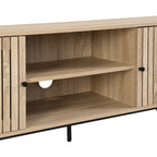 Solna - Meuble TV 2 Portes Couleur Chêne 160 cm - Bois