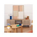 Solna - Meuble TV 2 Portes Couleur Chêne 160 cm - Bois