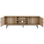 Solna - Meuble TV 2 Portes Couleur Chêne 160 cm - Bois