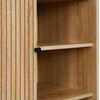 Talia - Bibliothèque 1 Porte 4 Niches Effet 80 cm - Bois