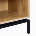 Talia - Bibliothèque 1 Porte 4 Niches Effet 80 cm - Bois