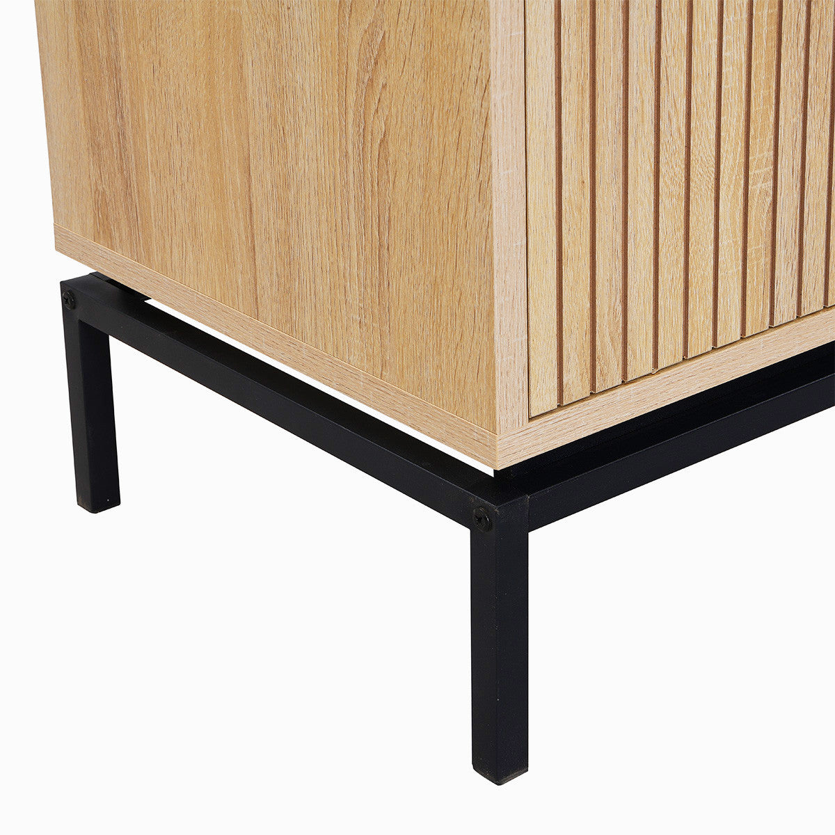 Talia - Bibliothèque 1 Porte 4 Niches Effet 80 cm - Bois