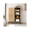 Talia - Bibliothèque 1 Porte 4 Niches Effet 80 cm - Bois