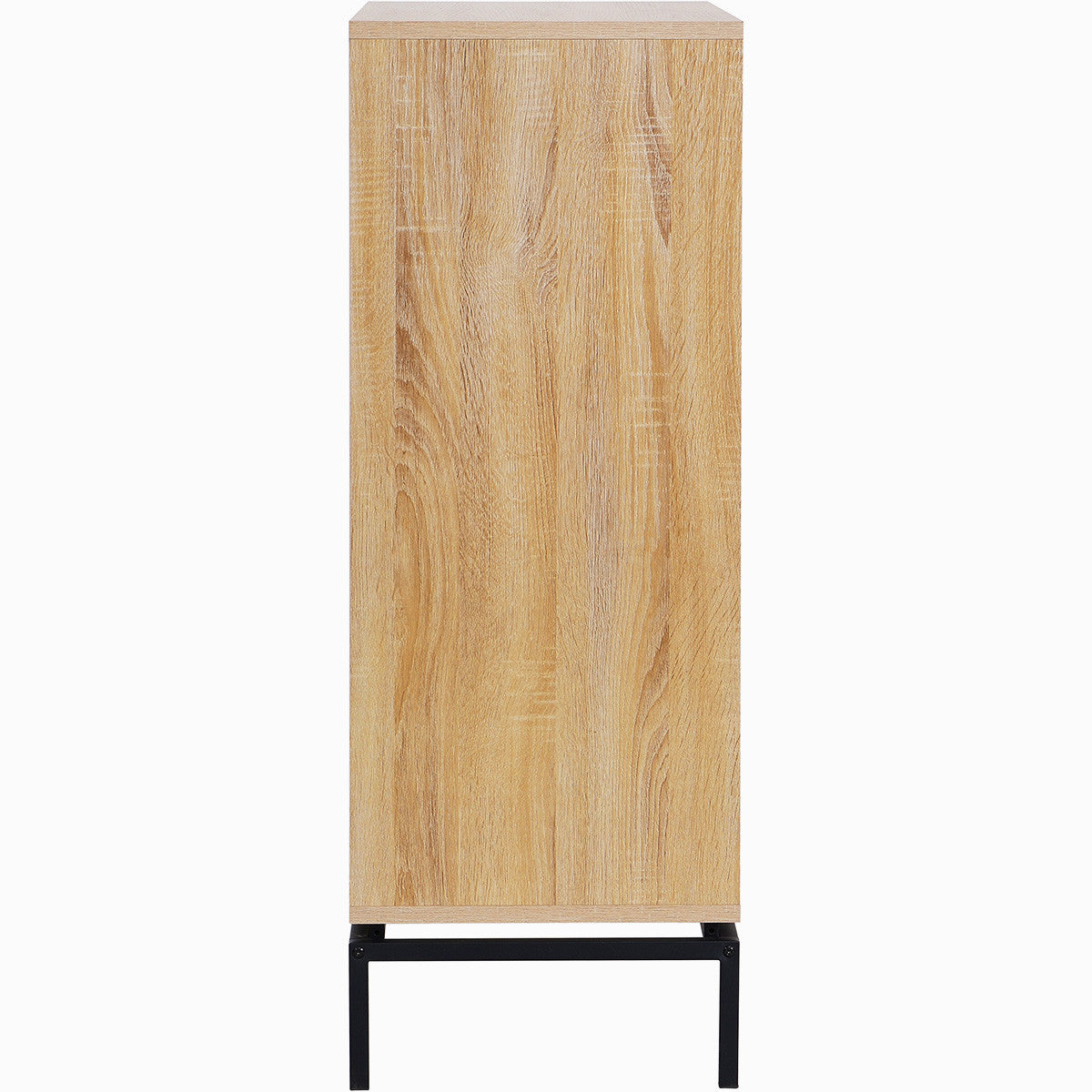 Talia - Bibliothèque 1 Porte 4 Niches Effet 80 cm - Bois