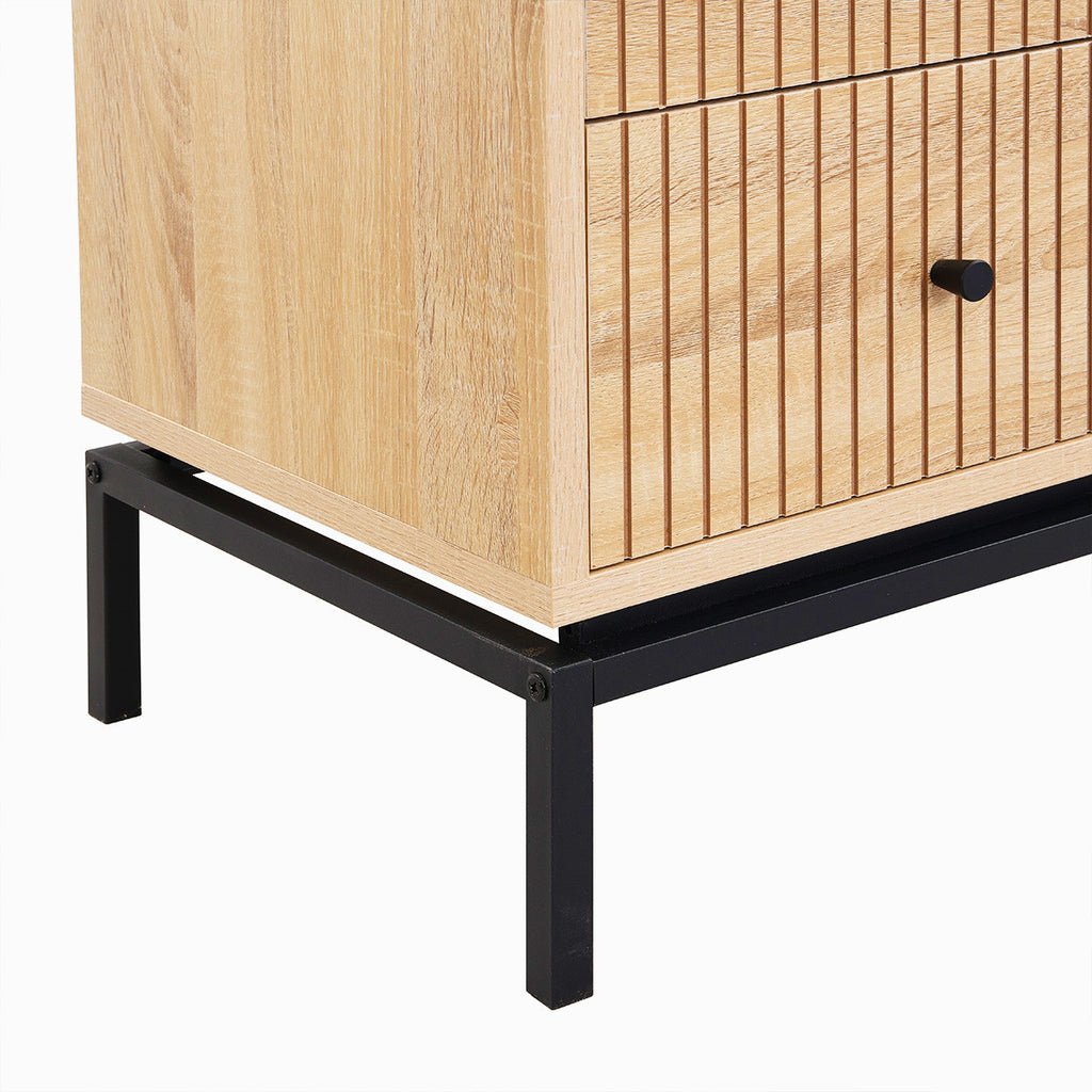 Talia - Commode 3 Tiroirs Effet 105 cm - Bois
