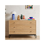 Talia - Commode 3 Tiroirs Effet 105 cm - Bois