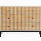 Talia - Commode 3 Tiroirs Effet 105 cm - Bois