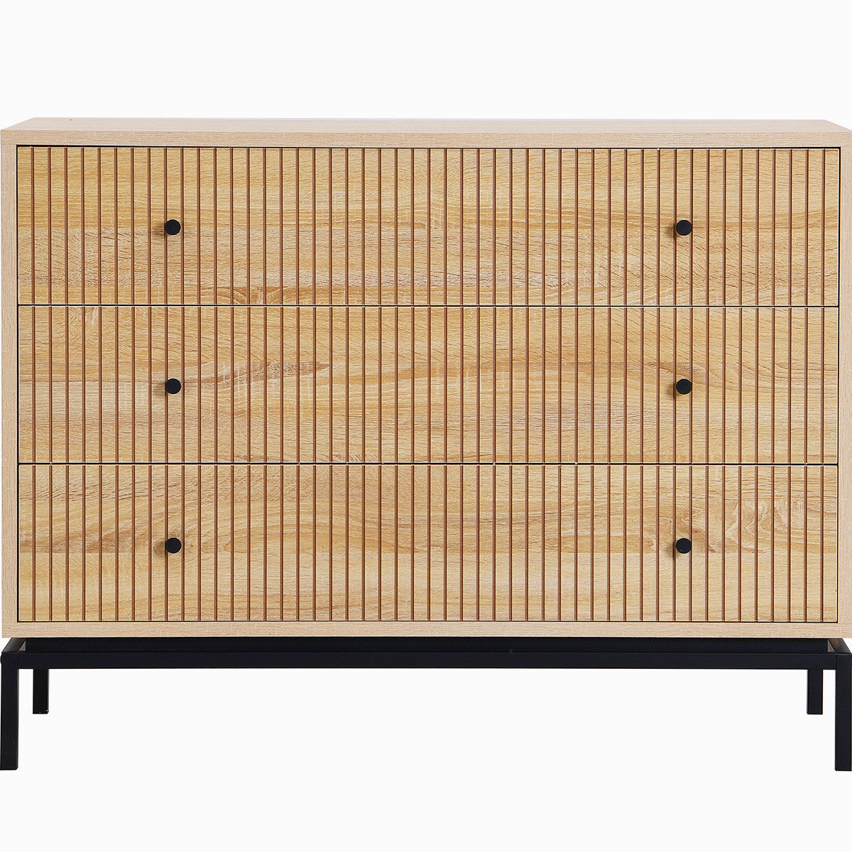 Talia - Commode 3 Tiroirs Effet 105 cm - Bois