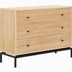 Talia - Commode 3 Tiroirs Effet 105 cm - Bois