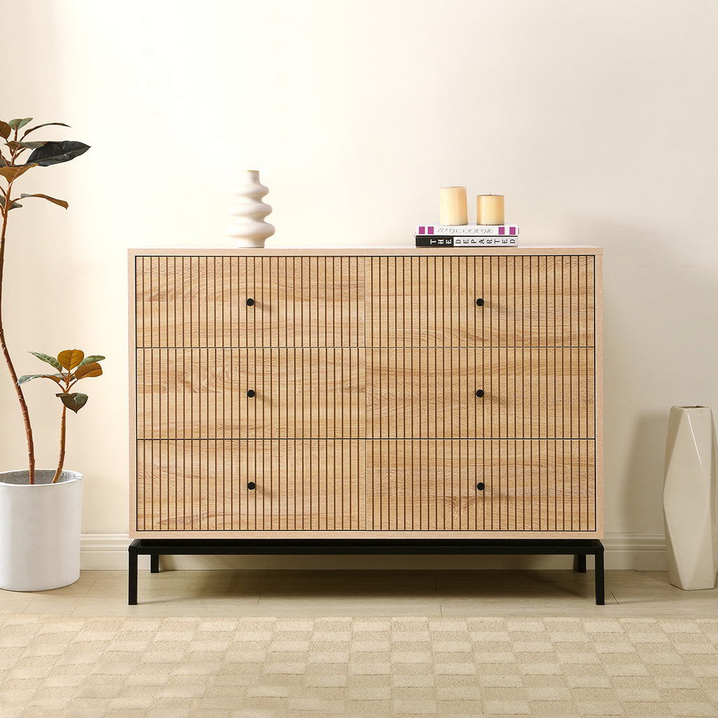 Talia - Commode 3 Tiroirs Effet 105 cm - Bois