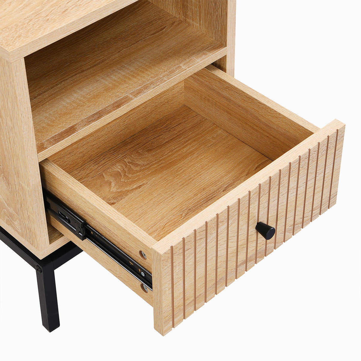 Talia - Table de Chevet 1 Tiroir Effet 40 cm - Bois