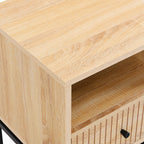 Talia - Table de Chevet 1 Tiroir Effet 40 cm - Bois