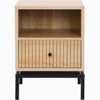 Talia - Table de Chevet 1 Tiroir Effet 40 cm - Bois