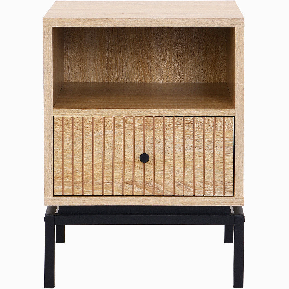Talia - Table de Chevet 1 Tiroir Effet 40 cm - Bois