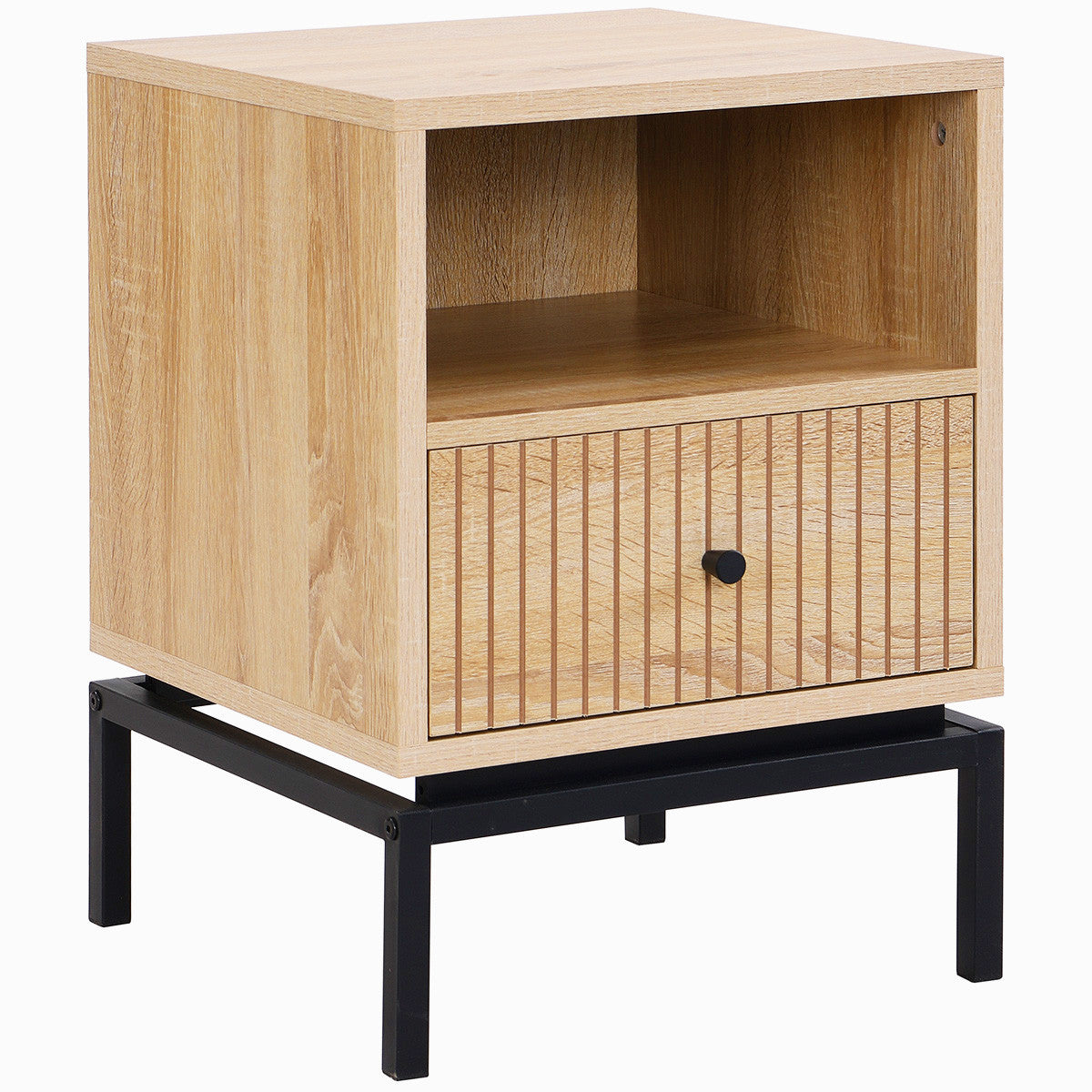 Talia - Table de Chevet 1 Tiroir Effet 40 cm - Bois