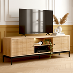 Talia - Meuble TV 2 Portes Effet 160 cm - Bois