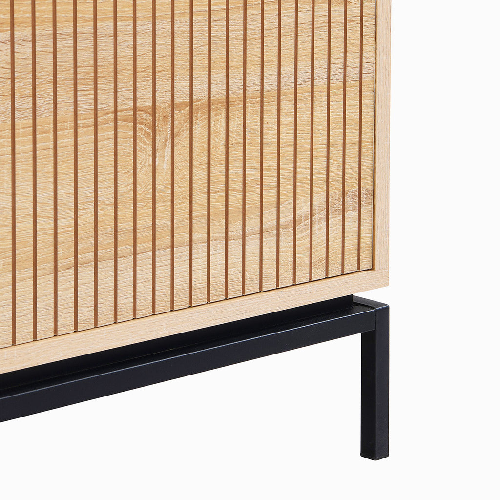 Talia - Meuble TV 2 Portes Effet 160 cm - Bois