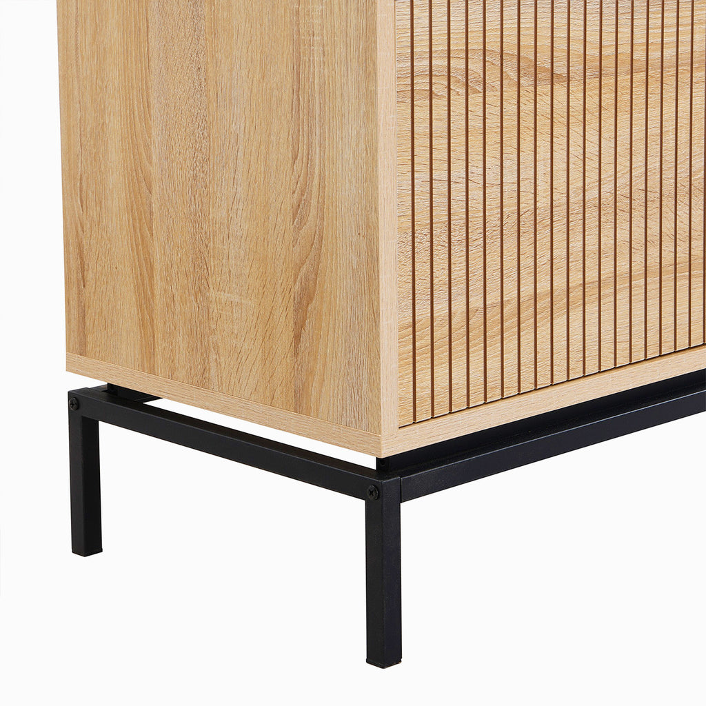 Talia - Meuble TV 2 Portes Effet 160 cm - Bois