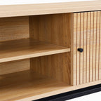 Talia - Meuble TV 2 Portes Effet 160 cm - Bois