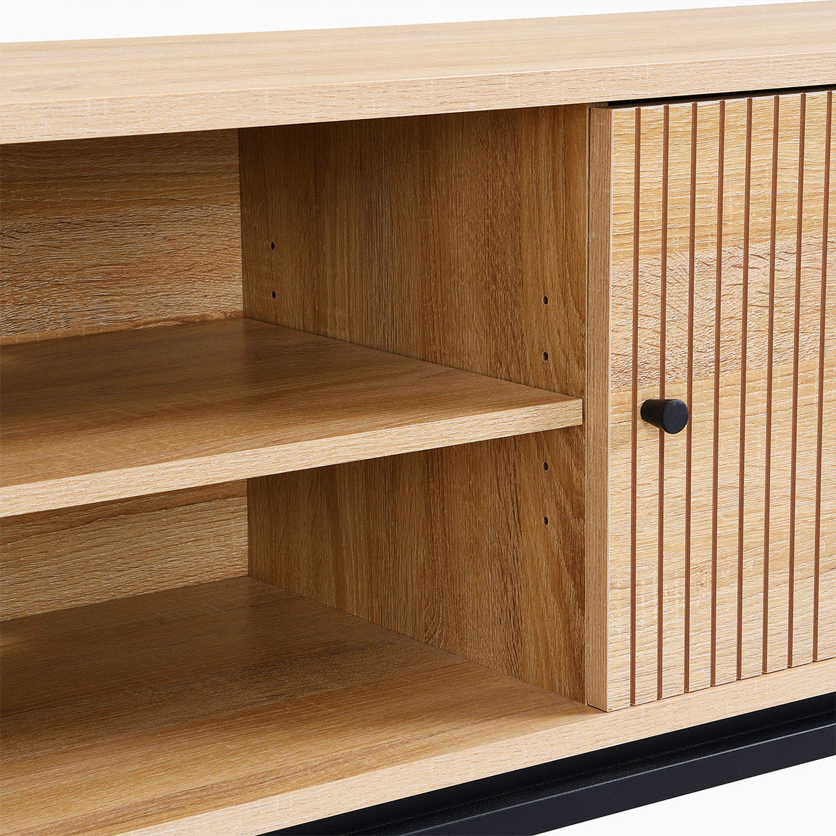 Talia - Meuble TV 2 Portes Effet 160 cm - Bois
